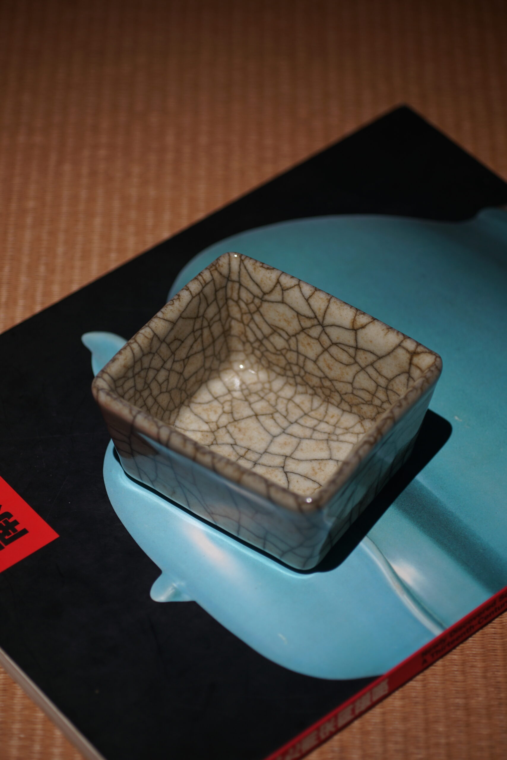 传世哥窑 四方小洗