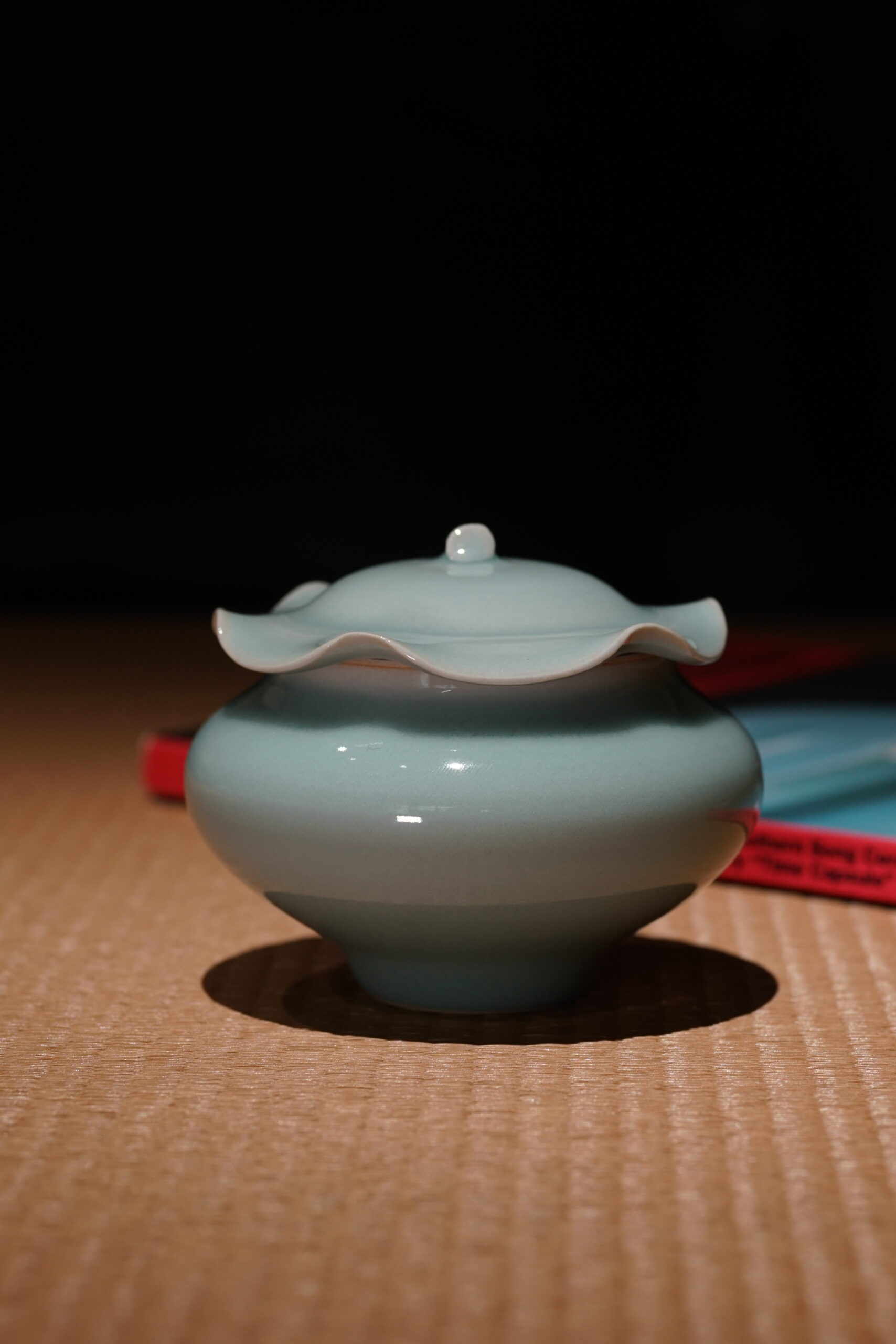 柴烧  荷叶盖罐