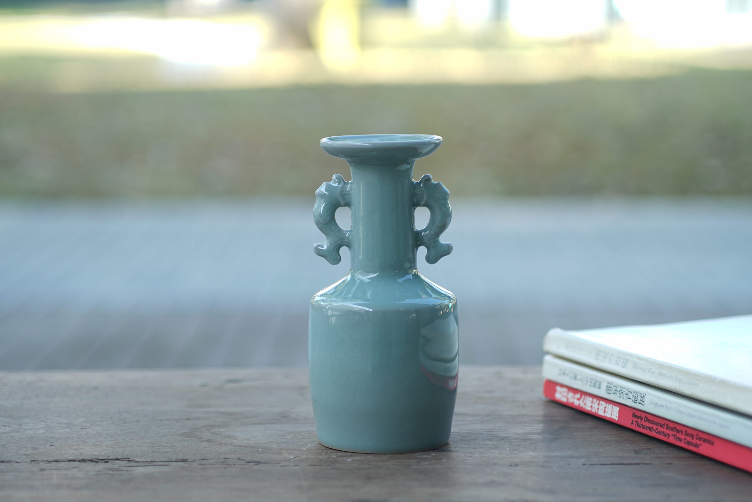 柴烧 摩羯鱼耳瓶