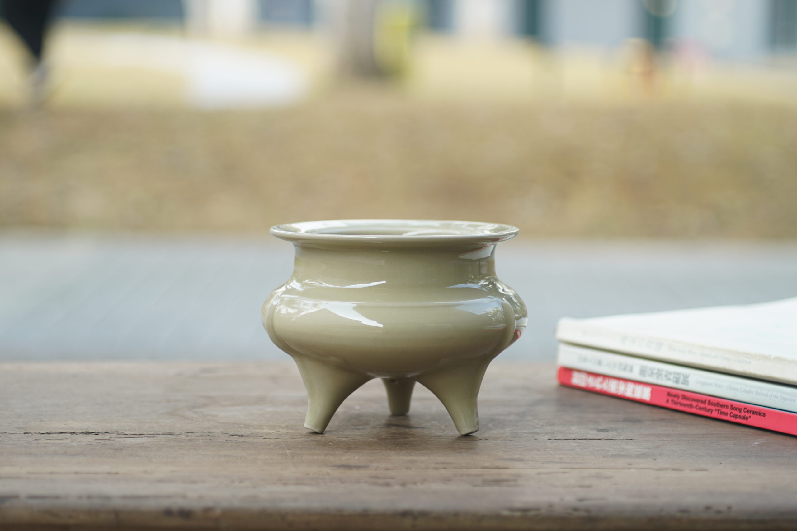 柴烧 米黄鬲式大炉