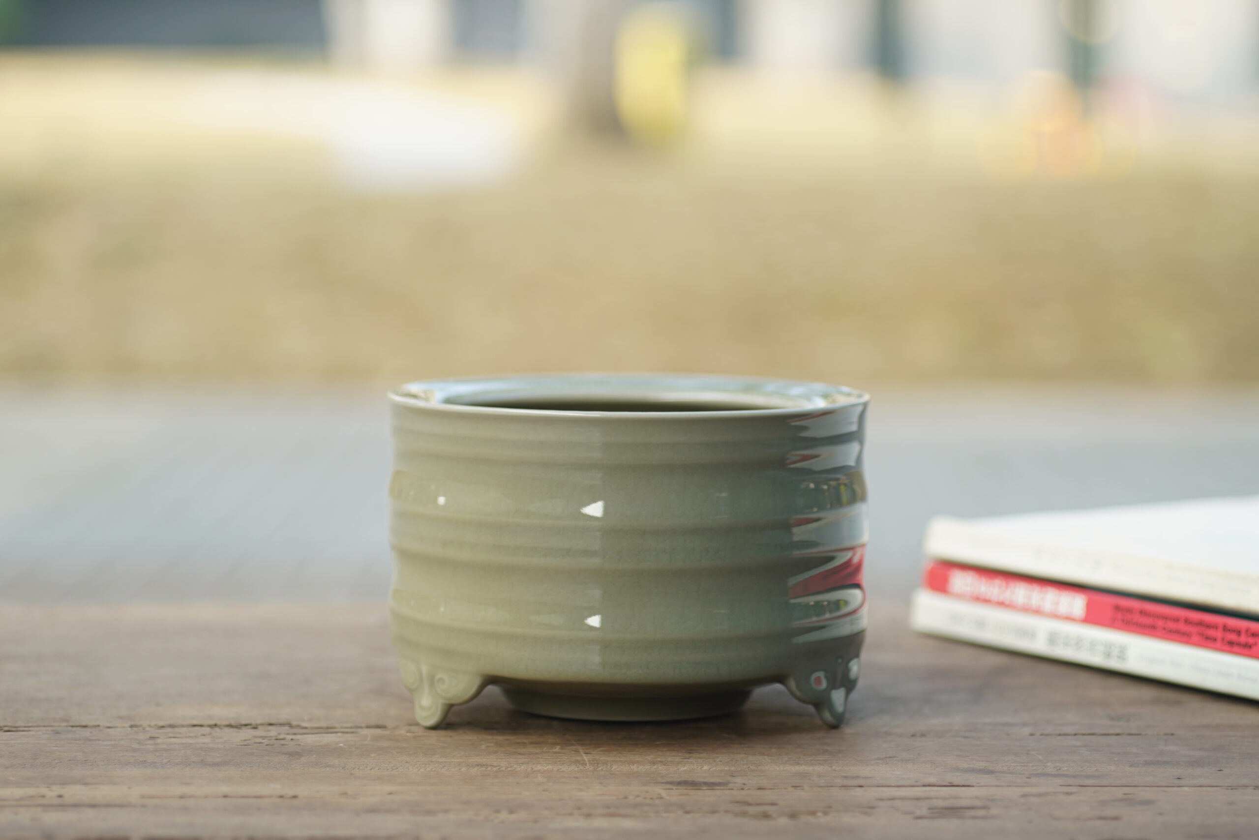 柴烧 官制弦纹大炉