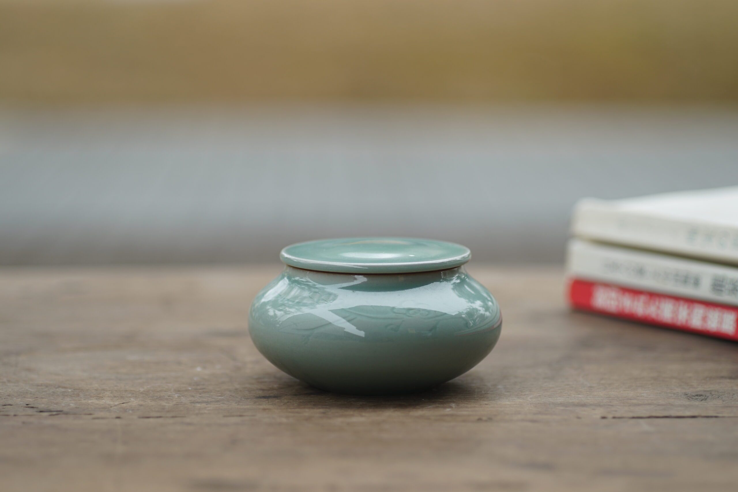 柴烧 月影梅盖罐