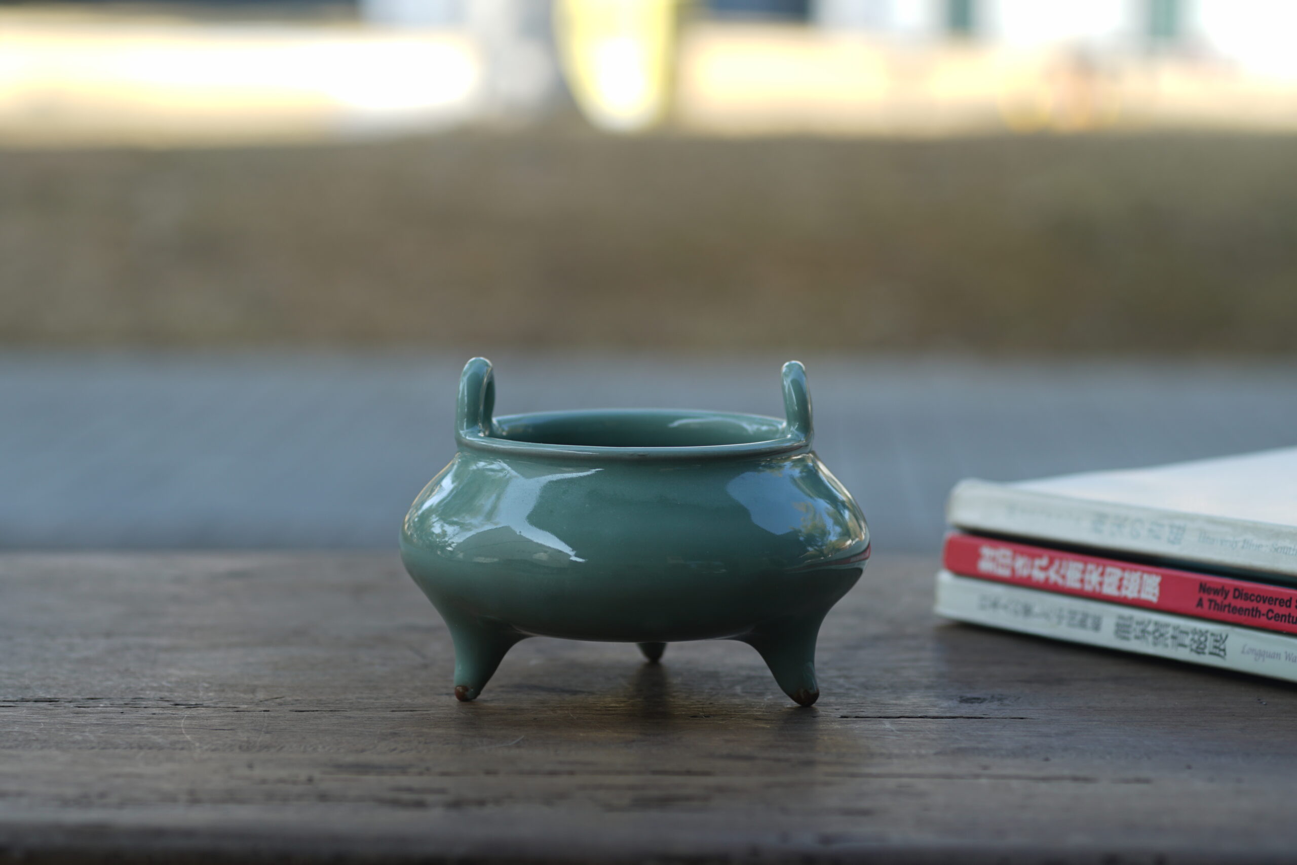 柴烧 鼎式三足炉