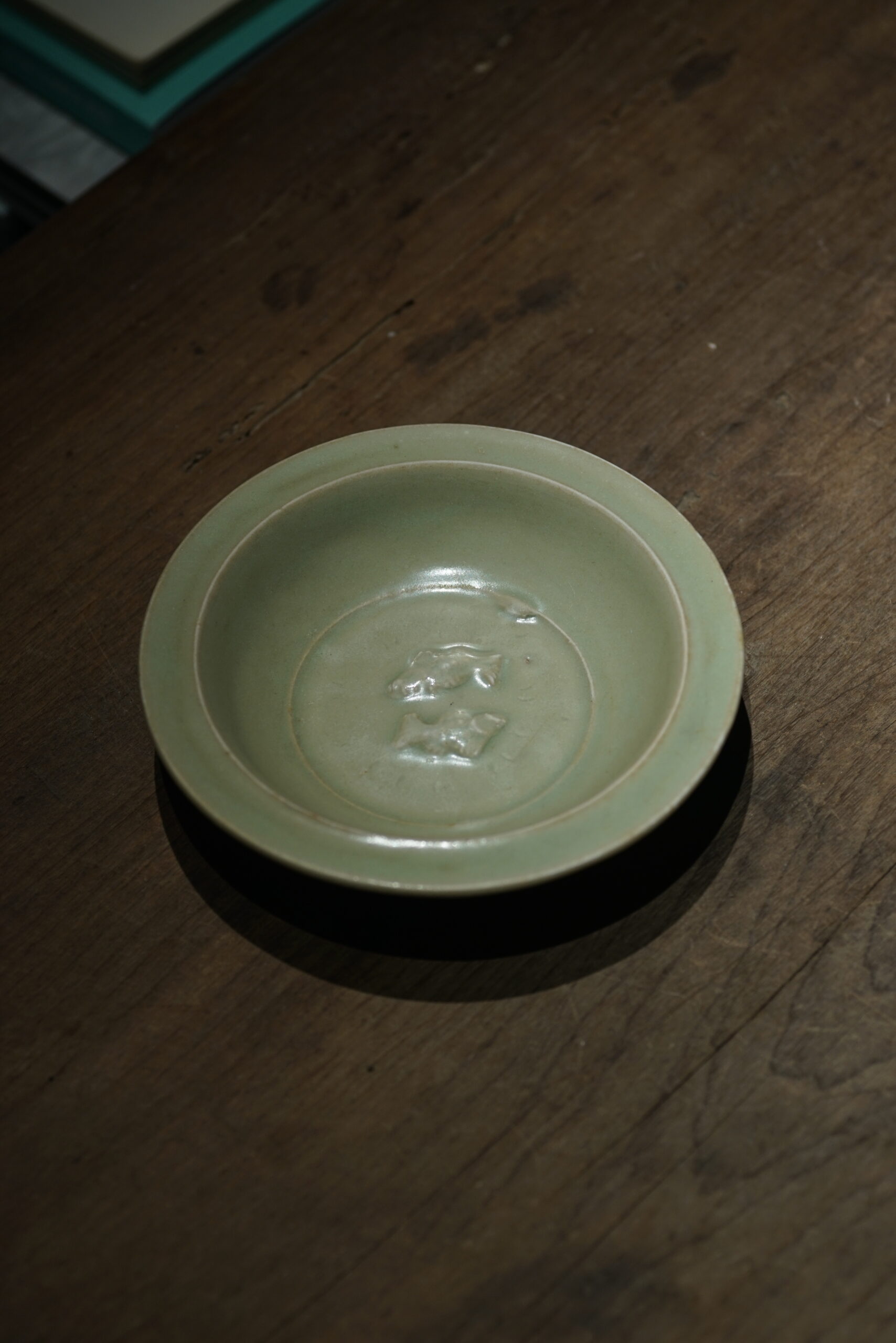 元代龙泉窑 双鱼小洗