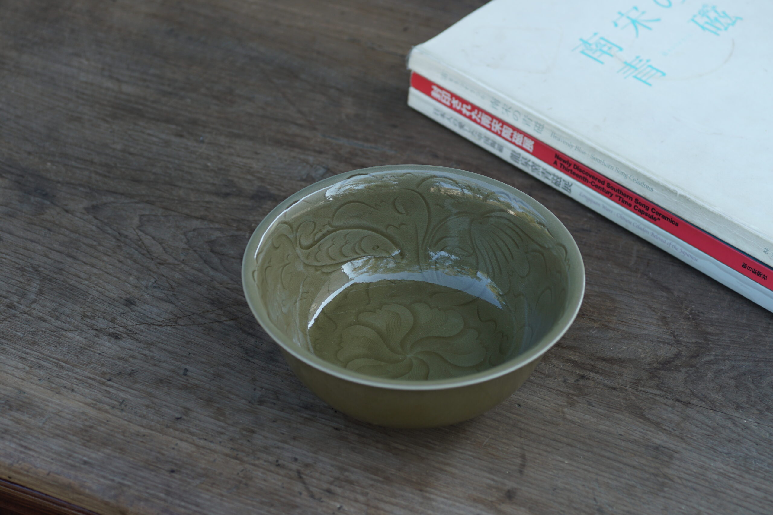 刻花大碗 龙窑柴烧