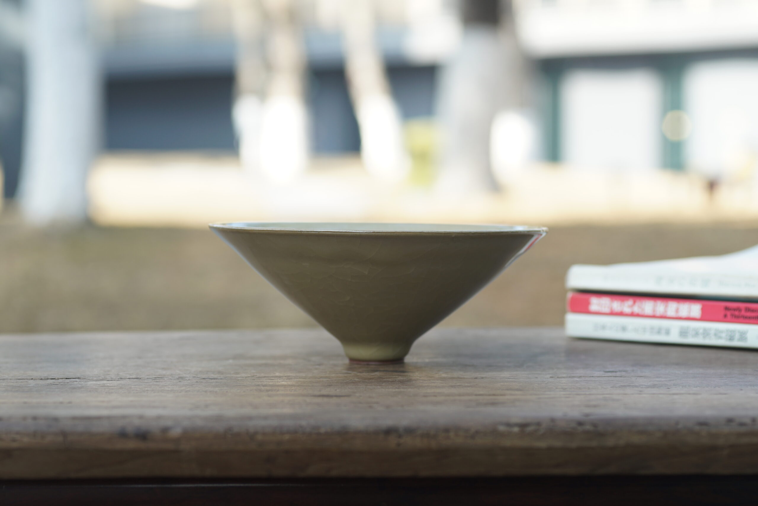 纯手 仿官黄釉大斗笠