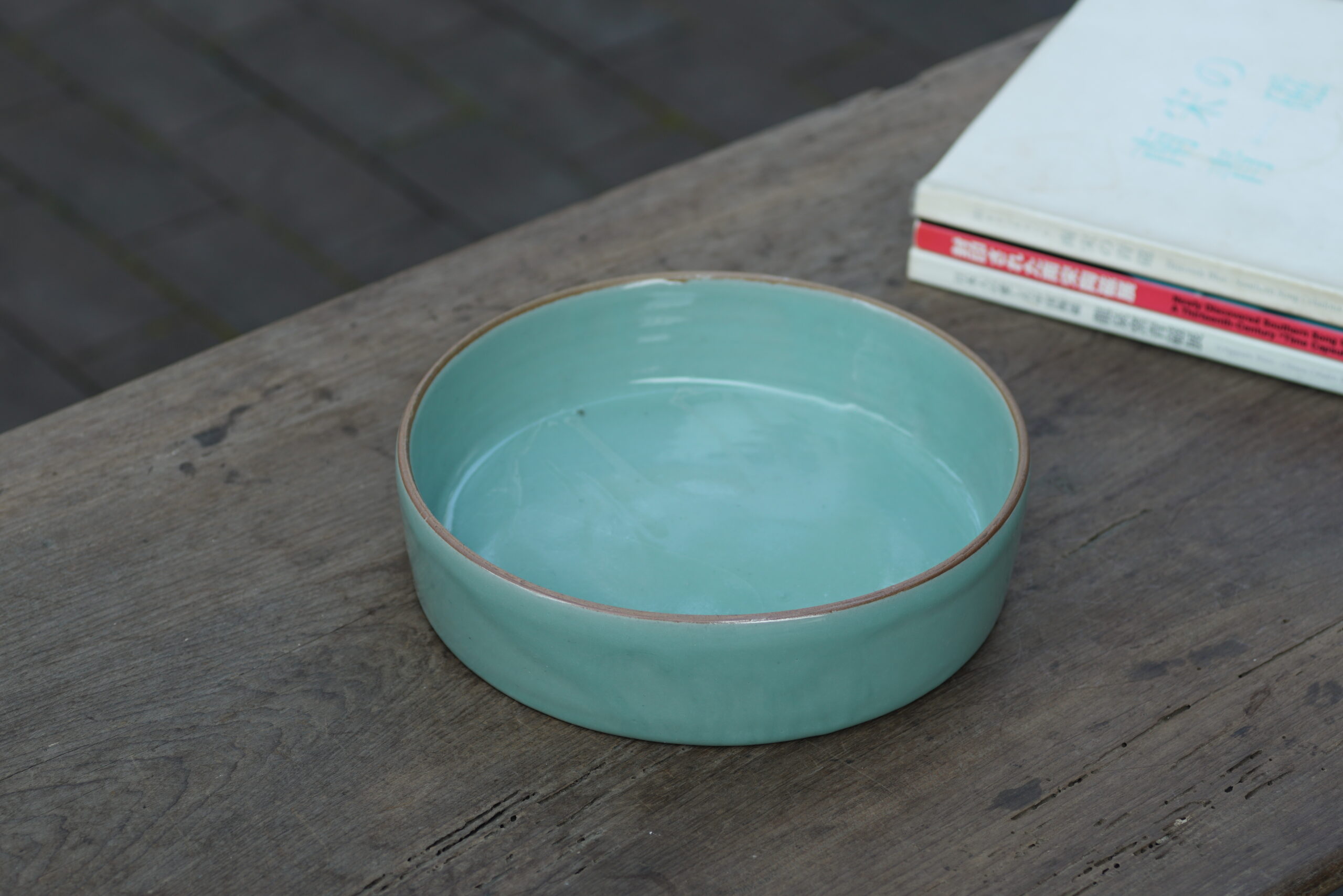 仿官窑支钉直边大洗