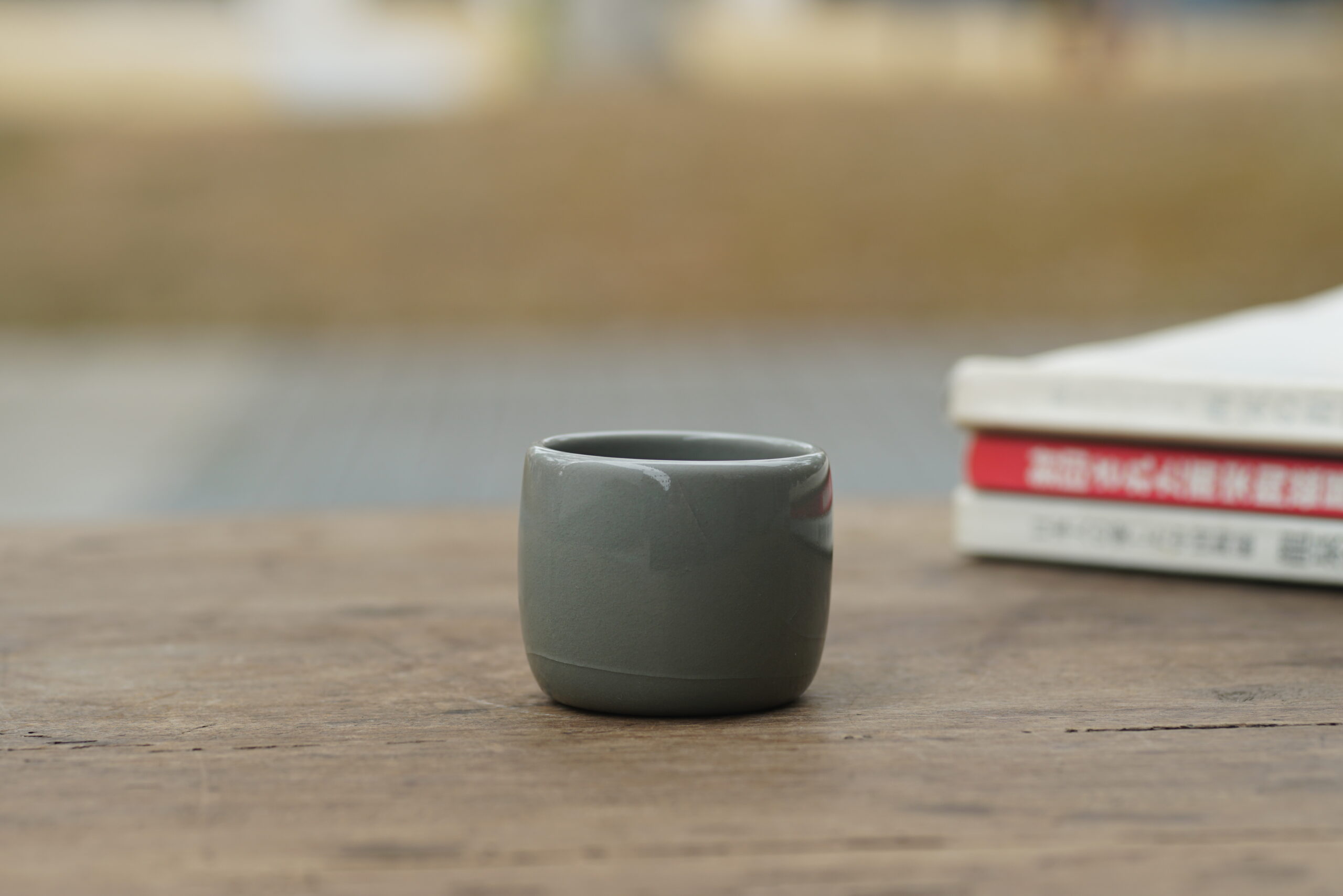 柴烧 支钉扳指杯