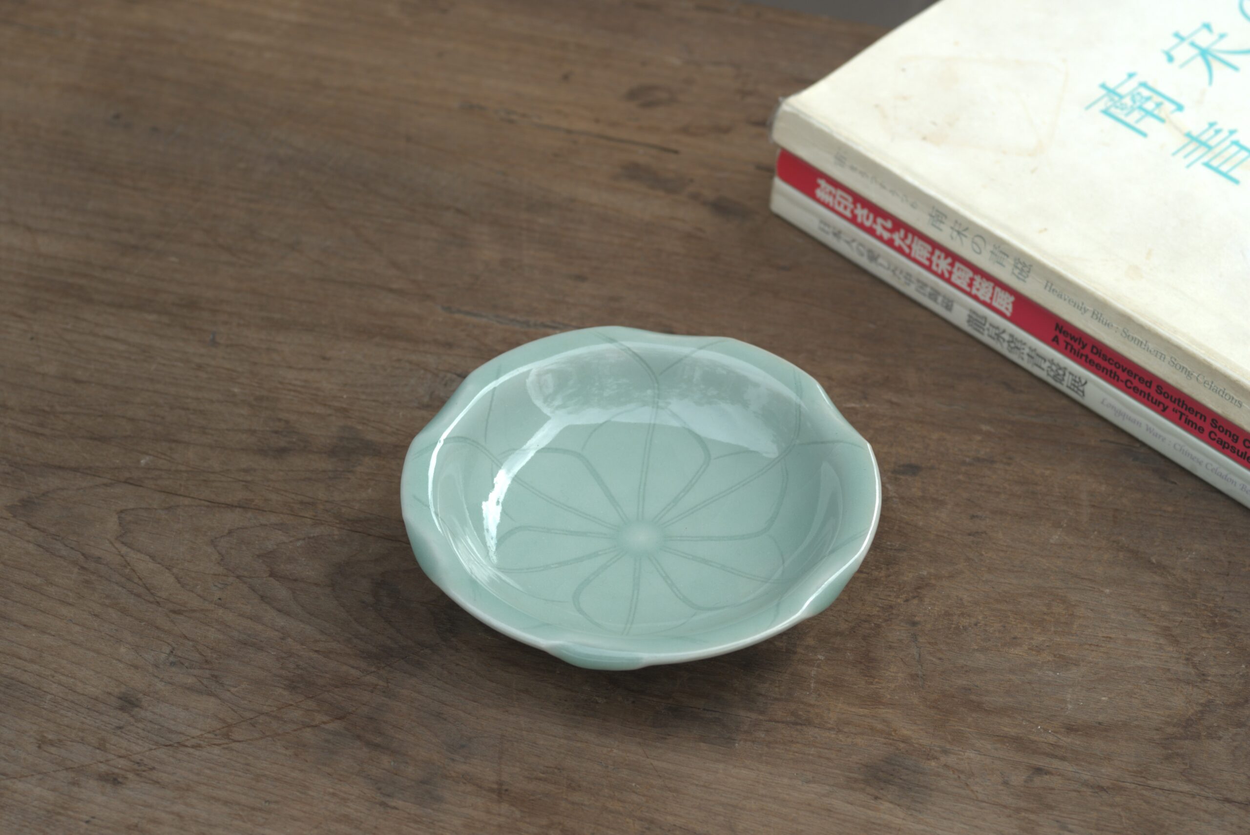 纯手制 荷叶形盘