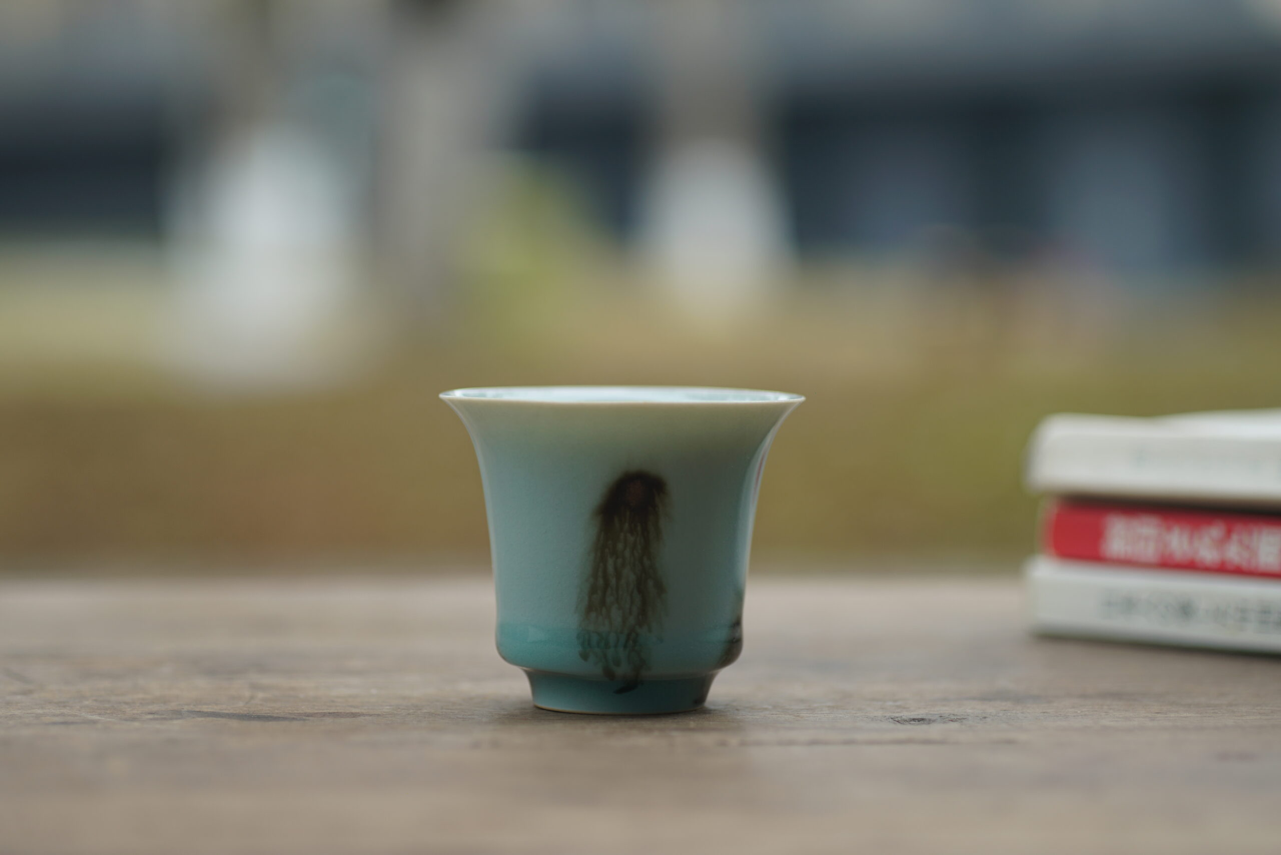 柴烧 点彩铃铛杯