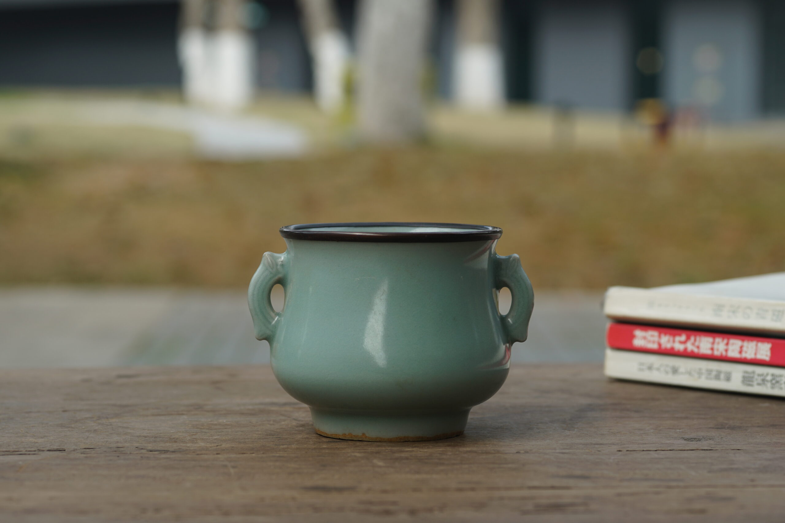 古韵 仿青铜龙耳簋式香炉