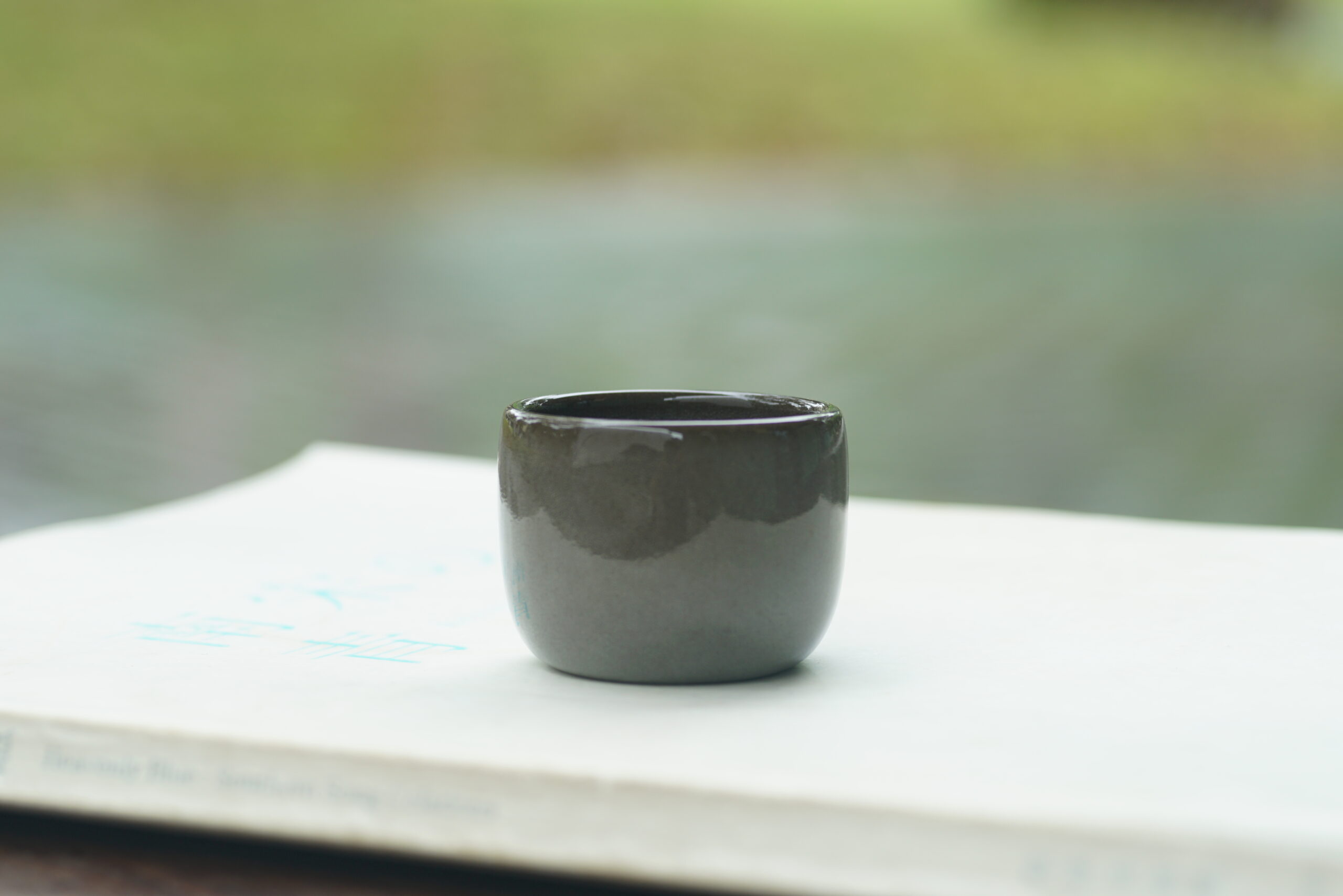 柴烧 支钉扳指杯