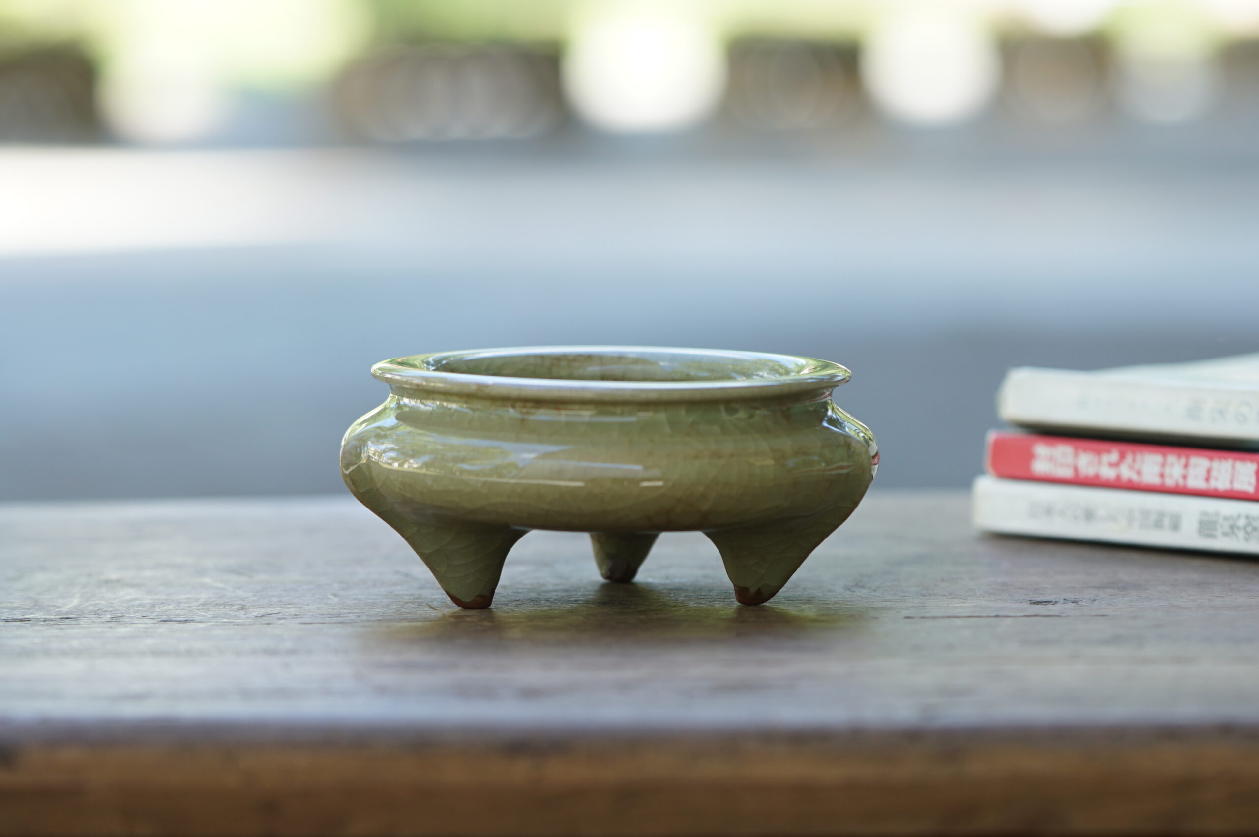 仿官米黄冰裂鬲式香炉