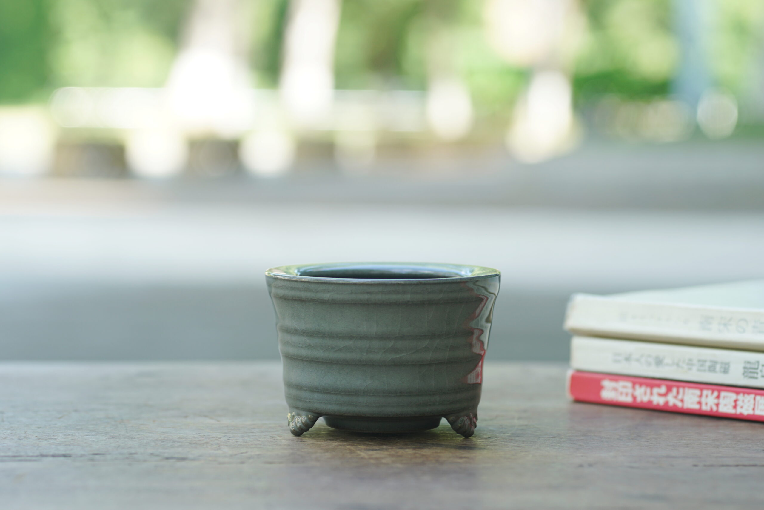柴烧 铁胎如意弦纹香炉