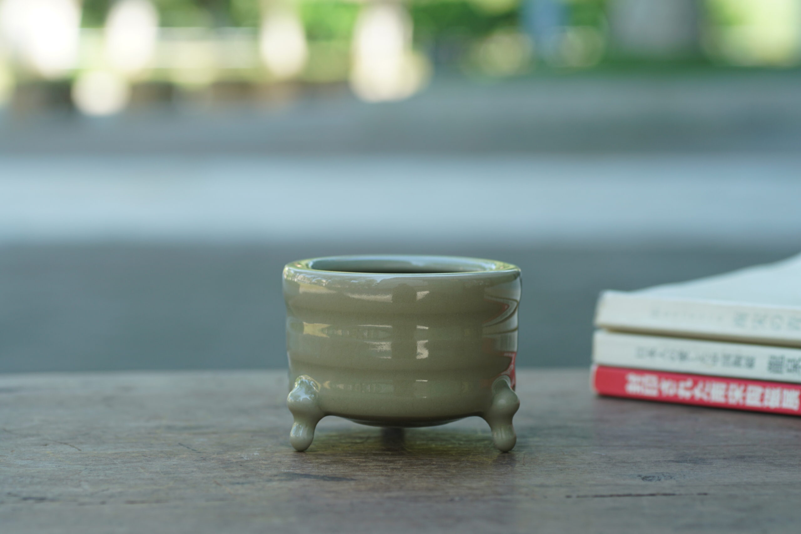 柴烧 仿青奁式香炉